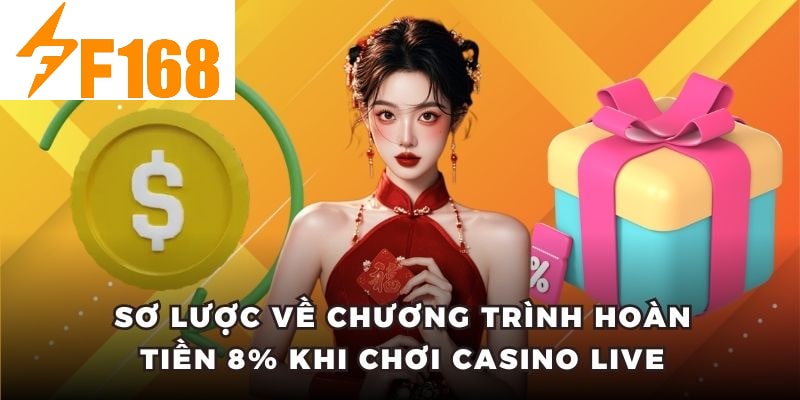 Sơ lược về chương trình hoàn tiền 8% khi chơi Casino Live